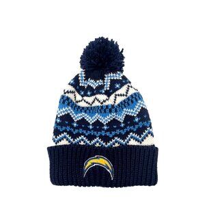 NFL Los Angeles Chargers Reebok Pom Pom Hat Fair Isle Design Unisex